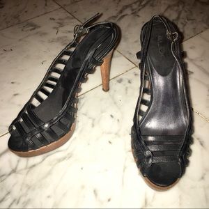 Black open ALDO heels